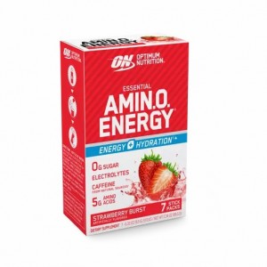 Optimum Nutrition Essential AMIN.O. ENERGY + Electrolytes Strawberry Burst 7 Stick Packs (7 Servings) Egypt | 0863912-PS