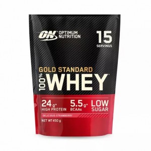 Optimum Nutrition Gold Standard 100% Whey Protein Powder Delicious Strawberry 450 grams (15 Servings) Egypt | 0796214-AY