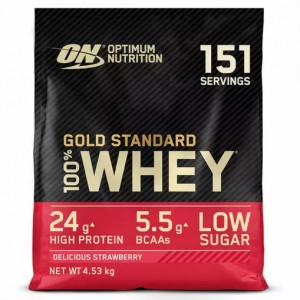 Optimum Nutrition Gold Standard 100% Whey Protein Powder Delicious Strawberry 4.53 kg (151 Servings) Egypt | 1387690-QC