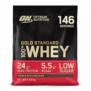 Optimum Nutrition Gold Standard 100% Whey Protein Powder Double Rich Chocolate 4.53 kg (146 Servings) Egypt | 8412307-YU