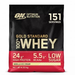 Optimum Nutrition Gold Standard 100% Whey Protein Powder Vanilla Ice Cream 4.53 kg (151 Servings) Egypt | 9354126-WT