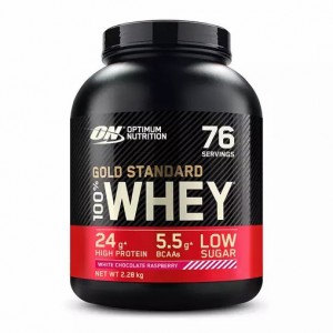 Optimum Nutrition Gold Standard 100% Whey Protein Powder White Chocolate Raspberry 2.28 kg (76 Servings) Egypt | 9375280-CI