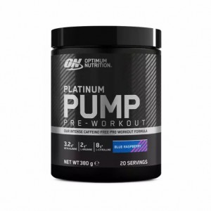 Optimum Nutrition Platinum Pump Pre-workout Blue Raspberry 380 grams (20 Servings) Egypt | 5427019-SQ