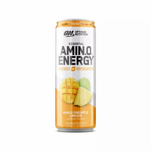 Optimum Nutrition ESSENTIAL AMIN.O. ENERGY+ Electrolytes Sparkling Mango Pineapple Lime 355ml * 12 Cans (12 Servings) Egypt | 2895071-KB