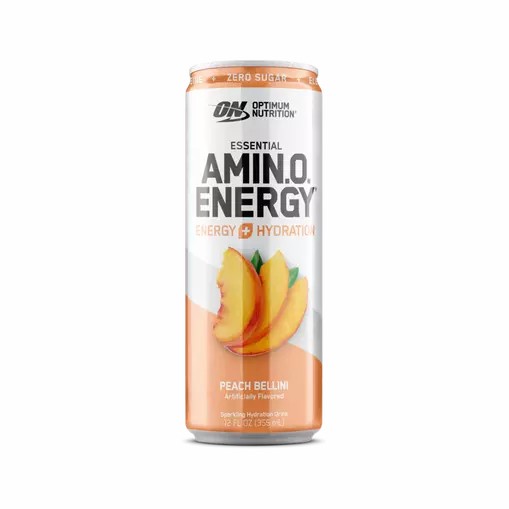 Optimum Nutrition ESSENTIAL AMIN.O. ENERGY+ Electrolytes Sparkling Peach Bellini 355ml * 12 Cans (12 Servings) Egypt | 2148065-BR