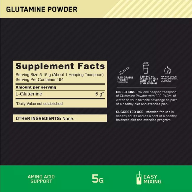 Optimum Nutrition Glutamine Powder Unflavoured 1kg Egypt | 6341958-EZ