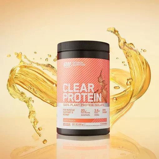 Optimum Nutrition ON Clear Protein 100% Plant Protein Isolate Juicy Peach 280 grams (10 Servings) Egypt | 6931028-PB