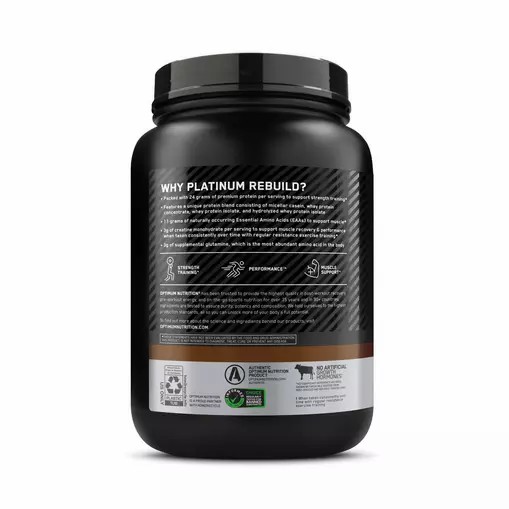 Optimum Nutrition Platinum Rebuild Dark Chocolate 1.67 lb (20 Servings) Egypt | 5718239-VB