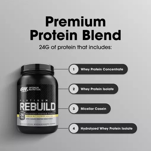 Optimum Nutrition Platinum Rebuild Vanilla Buttercream 1.63 lb (20 Servings) Egypt | 3827659-XV