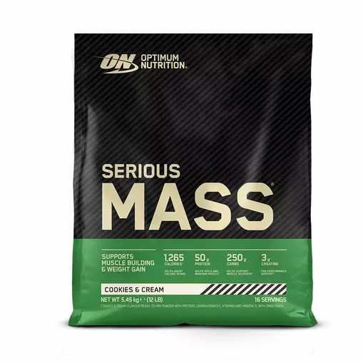 Optimum Nutrition Serious Mass Cookies & Cream 2.73 kg (8 Servings) Egypt | 5406982-LN