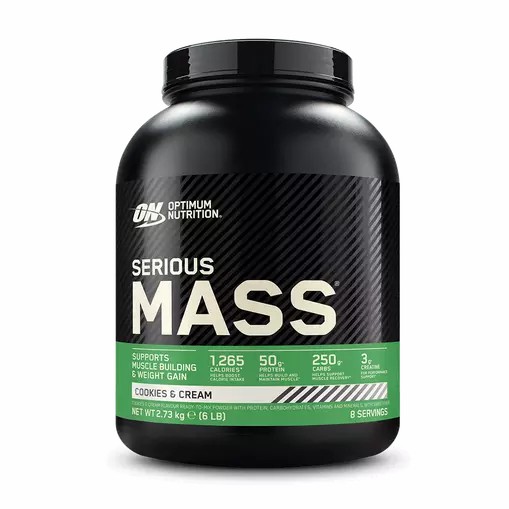 Optimum Nutrition Serious Mass Cookies & Cream 2.73 kg (8 Servings) Egypt | 5406982-LN