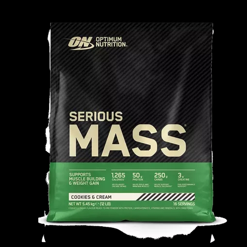 Optimum Nutrition Serious Mass Cookies & Cream 5.45 kg (16 Servings) Egypt | 9236485-RB