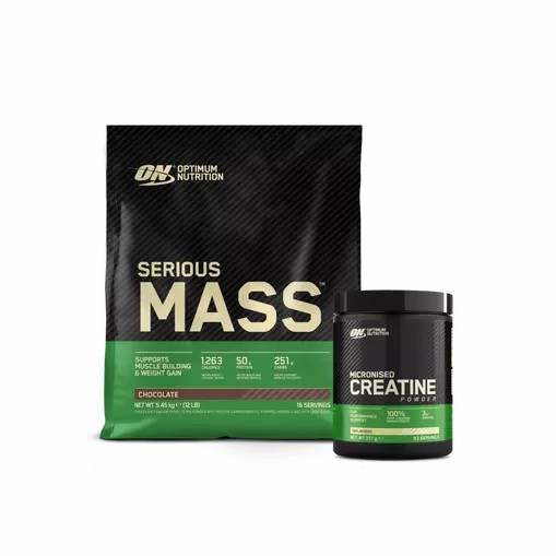 Optimum Nutrition Serious Mass & Creatine Stack Chocolate Egypt | 8947613-GL