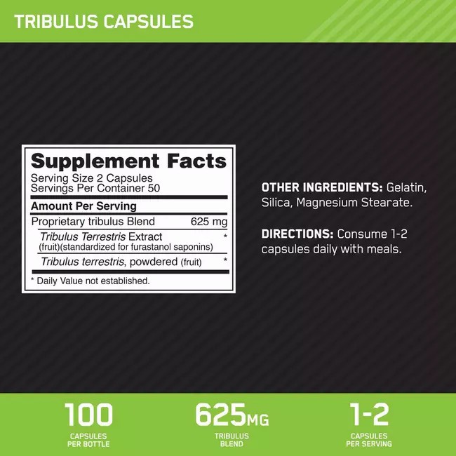 Optimum Nutrition Tribulus Caps 100 Capsules (50 Servings) Egypt | 2794503-NI